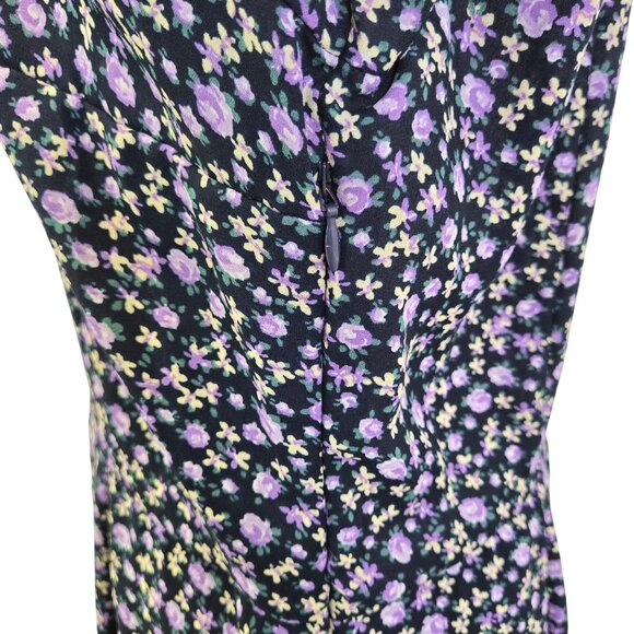 Abercrombie & Fitch Floral Short Sleeve Fit & Flare Dress Size Large Tall - Picture 6 of 7